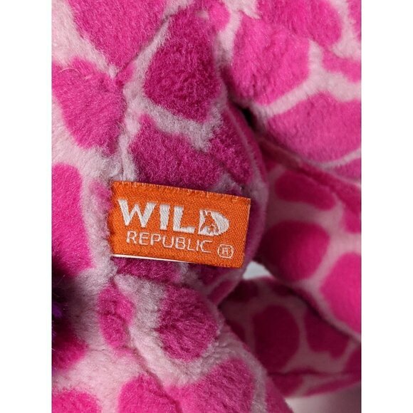 Wild Republic Hot Pink Giraffe Zoo Animal Plush Stuffed Animal 12.5" - Picture 5 of 7